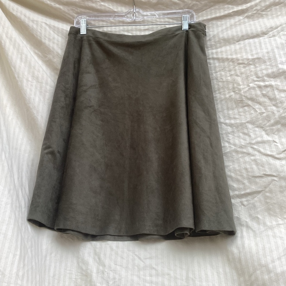 Tahari ASL Olive A-Line Skirt size, 10
